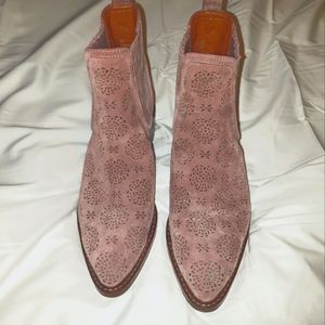 Coach Pink Suede Boots